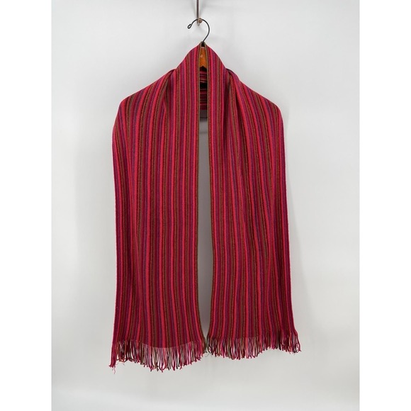 Paul Smith Accessories - Colorful Striped Knit Scarf Fringe Boho Multicolor Warm Unisex‎ Winter Soft Cozy